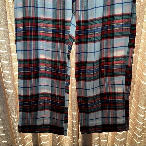 LOVE By Gap Red Plaid Flannel Pajama Two Piece Set Size Medium - Picture 5 of 16